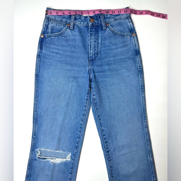 Wrangler Women’s Wild West High Rise Straight Leg Classic Blue Jeans Size- 24 - Picture 3 of 10